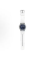 Casio G-Shock Style GM-2100 – High-Quality Imitation (Silver & Blue Leopard Edition)