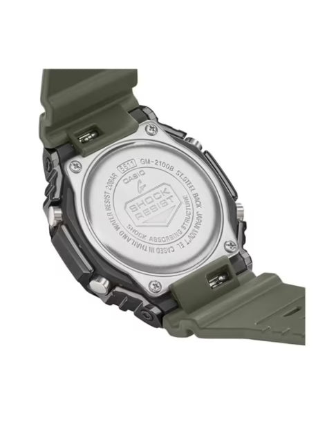 Casio G-Shock Style GM-2100B-3A – High-Quality Imitation (Gunmetal & Olive Green)