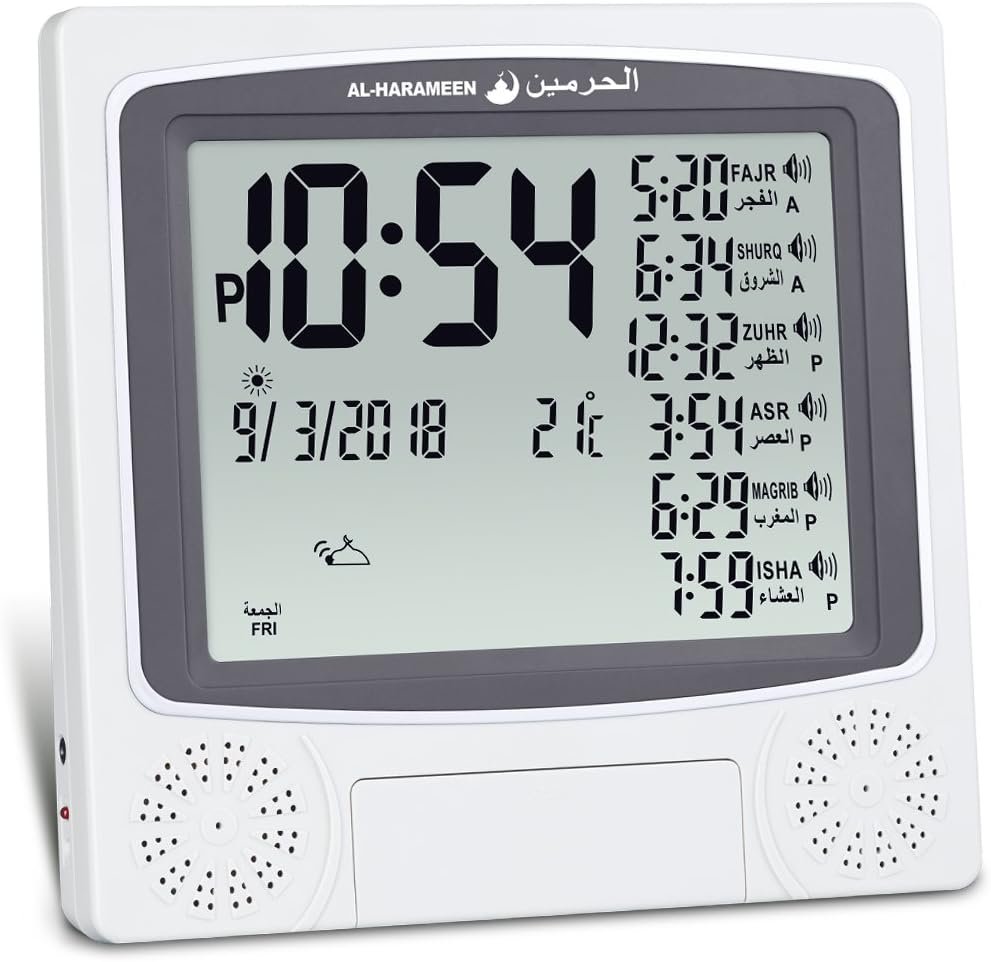 Azan Clock Prayer Times Table Clock Muslim Digital Alarm