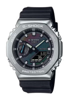 Casio G-Shock Style GM-2100RW-1A – High-Quality Imitation (Silver & Rainbow Iridescent)