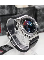 Casio G-Shock Style GM-2100RW-1A – High-Quality Imitation (Silver & Rainbow Iridescent)