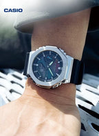 Casio G-Shock Style GM-2100RW-1A – High-Quality Imitation (Silver & Rainbow Iridescent)