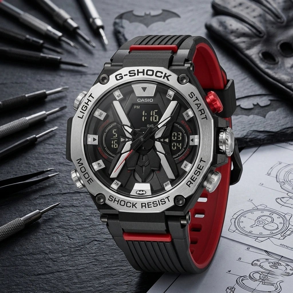 Casio G-Shock Style Dark Knight Batman Edition – Premium Imitation (Silver & Black)