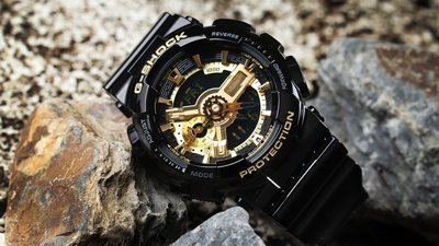 G-Shock Resin Golden Dial Analog-Digital Watch for Men - GA-110GB-1ADR