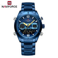 NAVIFORCE Blue Steel Dual Display Men's Watch