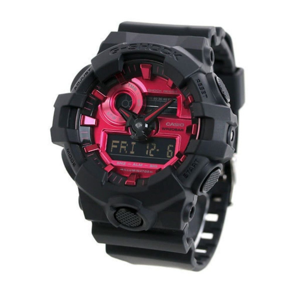 G-Shock GS-0821-02 Analog Digital Black Red Resin