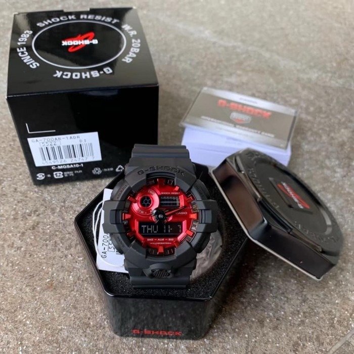 G-Shock GS-0821-02 Analog Digital Black Red Resin