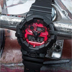 G-Shock GS-0821-02 Analog Digital Black Red Resin