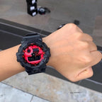 G-Shock GS-0821-02 Analog Digital Black Red Resin