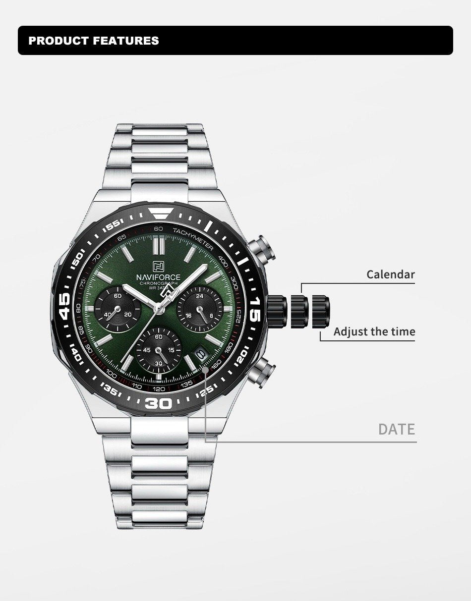 NAVIFORCE Luxury Men's Chronograph Sport Watch