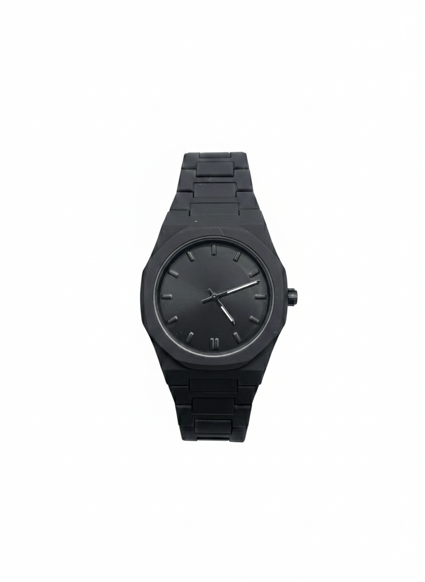 Stealth Black Onyx Edition –  Luxury Minimalist Quartz Watch