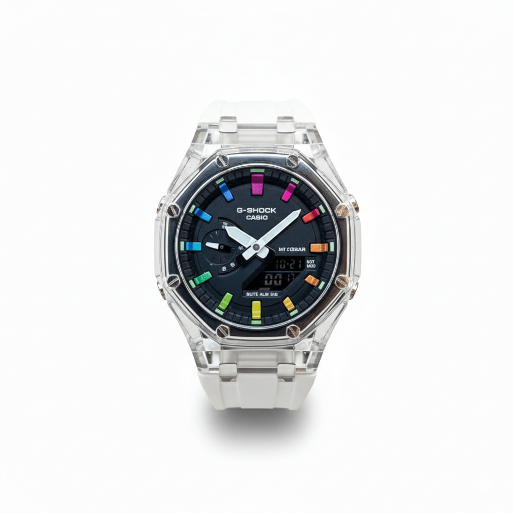 G-Shock 2100 White Rainbow