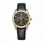 Tissot 1853 Chronograph Gold &amp; Silver Leather Strap