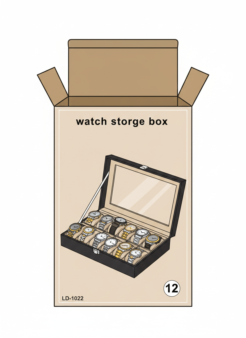 Elegant 12-Slot Watch Collection &amp; Display Box