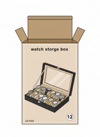 Elegant 12-Slot Watch Collection &amp; Display Box