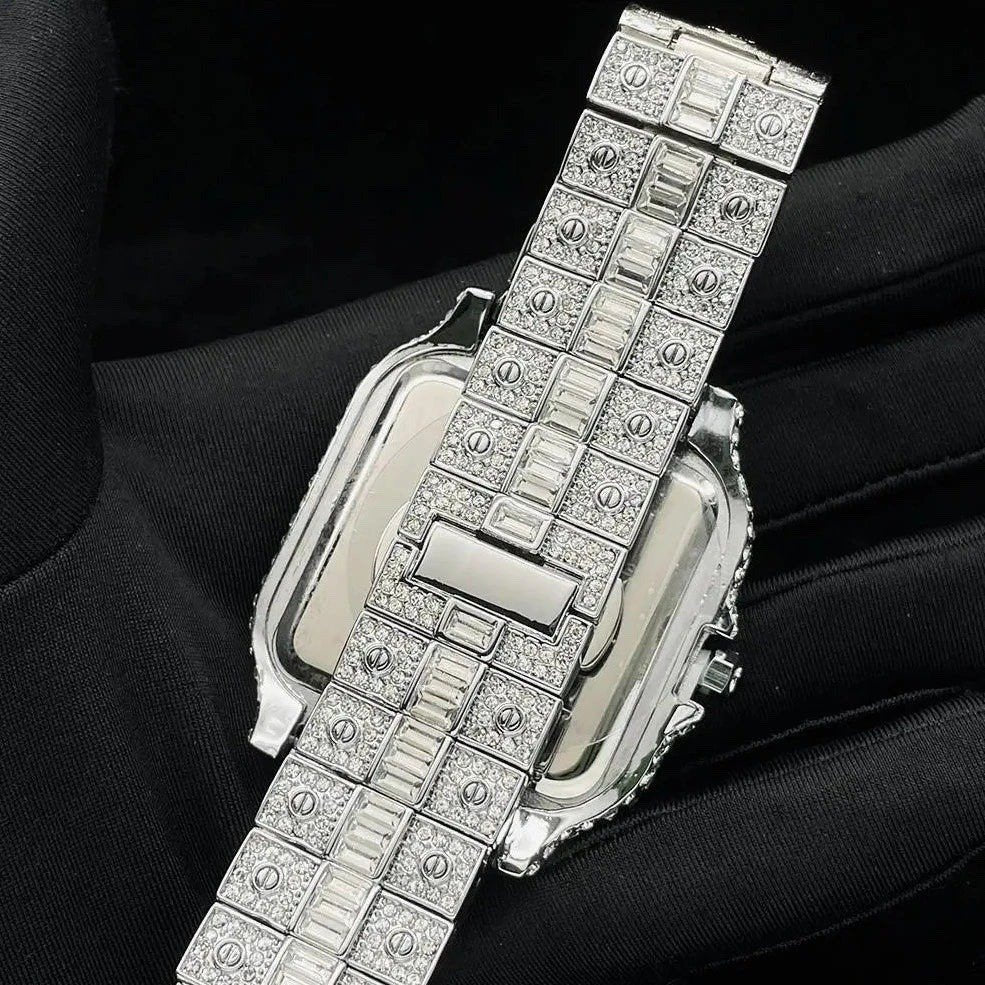 Luxury Arabic Piazza Iced Out Diamond Watch