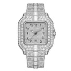 Luxury Arabic Piazza Iced Out Diamond Watch