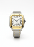 Cartier Santos – Classic Roman Dial Steel Watch