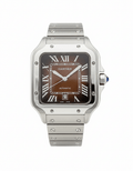 Cartier Santos – Classic Roman Dial Steel Watch