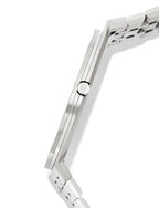Gucci 25H Series Inspired Slim Watch – Ice Blue Textured Dial &amp; Steel Bracelet