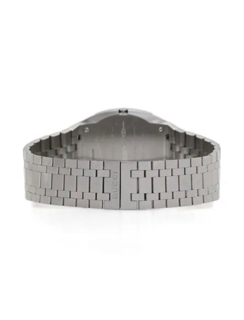 Gucci 25H Series Inspired Slim Watch – Ice Blue Textured Dial &amp; Steel Bracelet