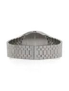 Gucci 25H Series Inspired Slim Watch – Ice Blue Textured Dial &amp; Steel Bracelet