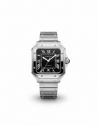Cartier Santos – Classic Roman Dial Steel Watch
