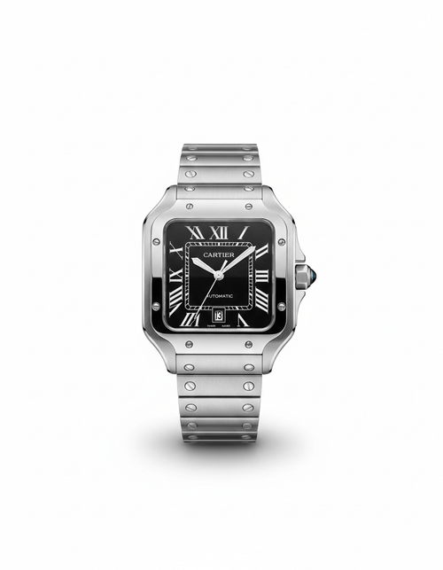 Cartier Santos – Classic Roman Dial Steel Watch