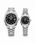 Rolex Day-Date Style Couple Watch Set – Battery Operated Edition