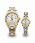 Rolex Day-Date Style Couple Watch Set – Battery Operated Edition