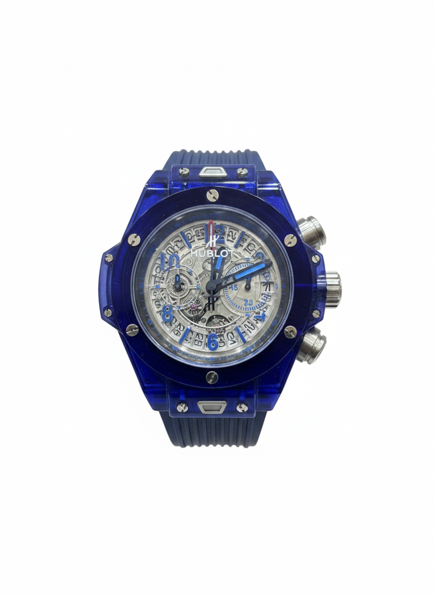 Hublot Inspired Transparent Skeleton Watch