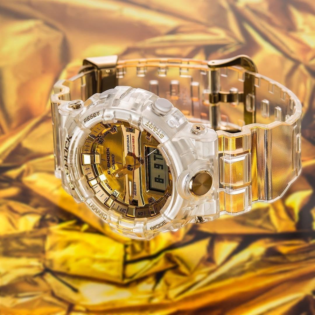 G-Shock Transparent Plain Gold