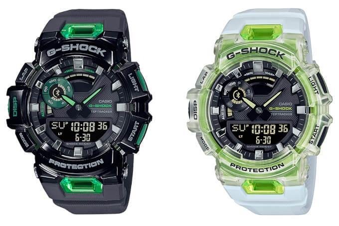 G-Shock Couple Set Black White With Green