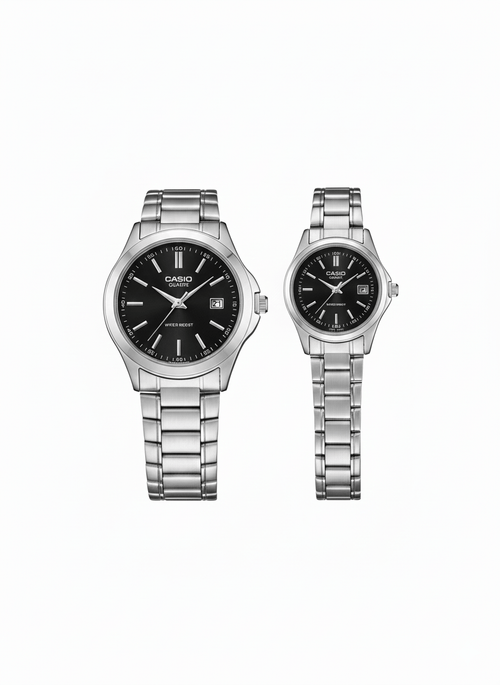 Casio Couple Silver Black