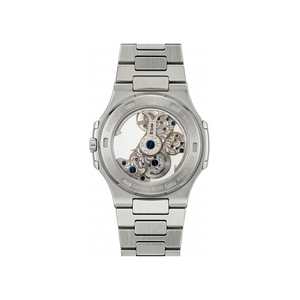 Patek Philippe Nautilus Skeleton Dial Swiss Automatic Silver Edition