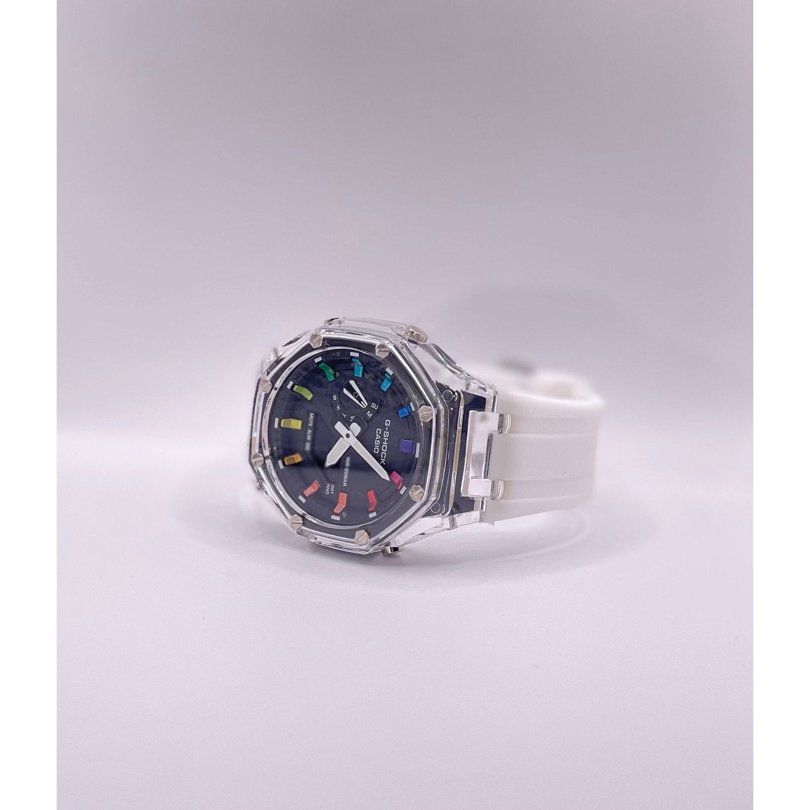 G-Shock 2100 White Rainbow