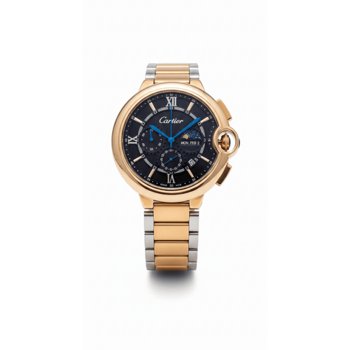 Cartier Ballon Bleu Chronograph Two-Tone &amp; Silver Steel Timepiece