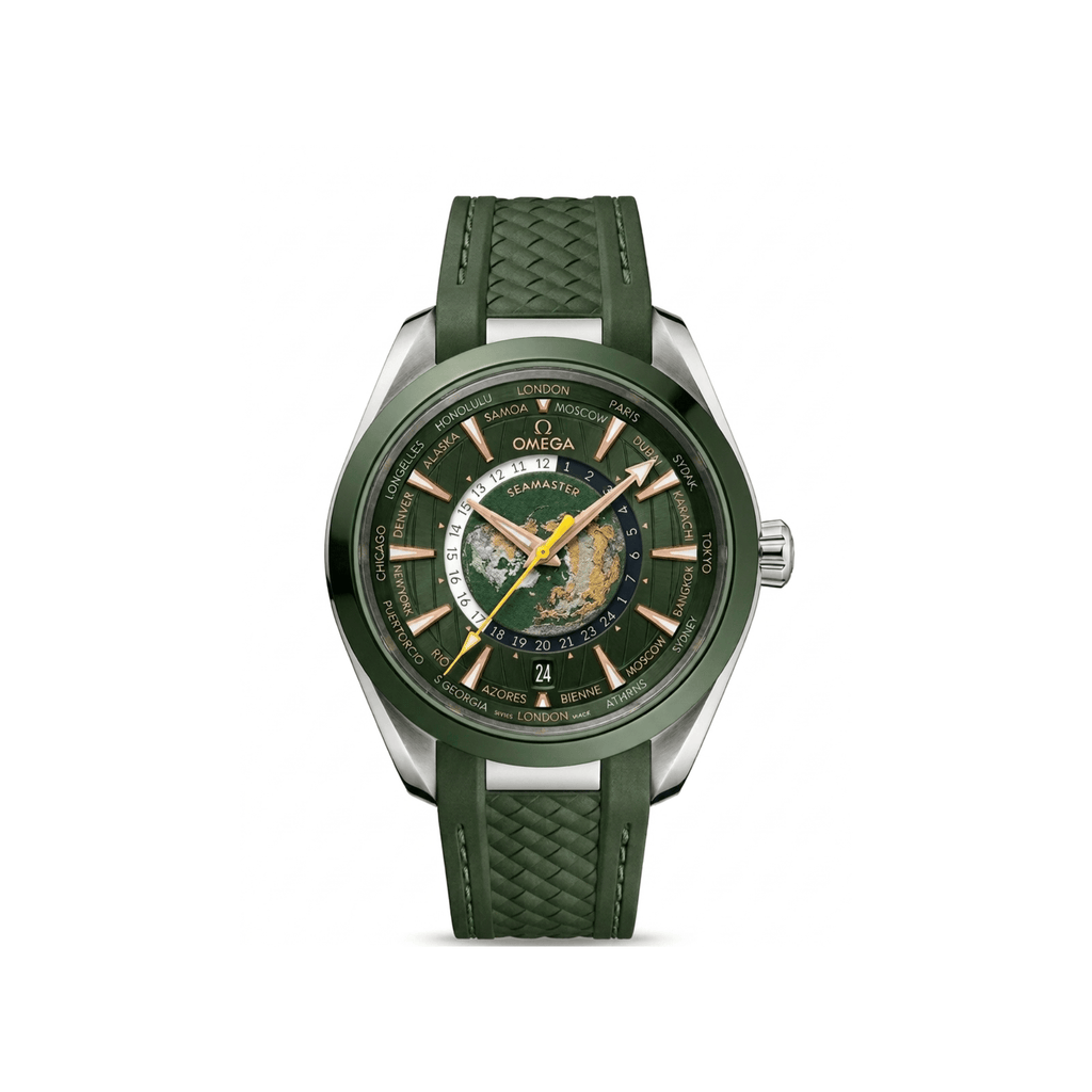 Omega Seamaster Aqua Terra Worldtimer – Green Dial &amp; Strap Automatic