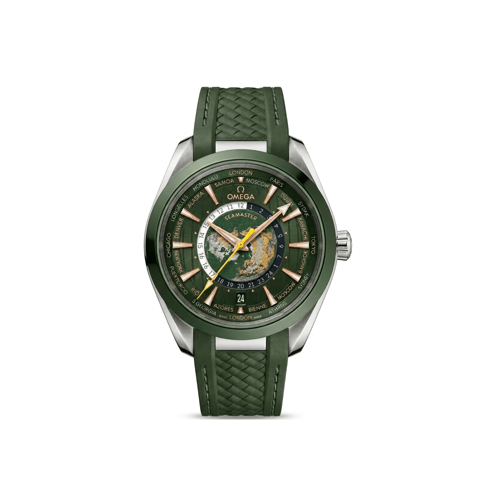 Omega Seamaster Aqua Terra Worldtimer – Green Dial &amp; Strap Automatic