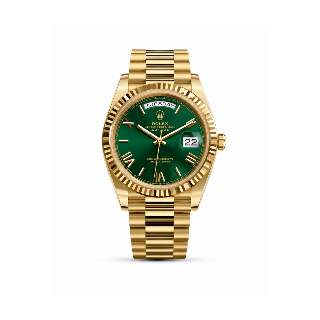 Rolex Day-Date President Gold Green Dial Automatic