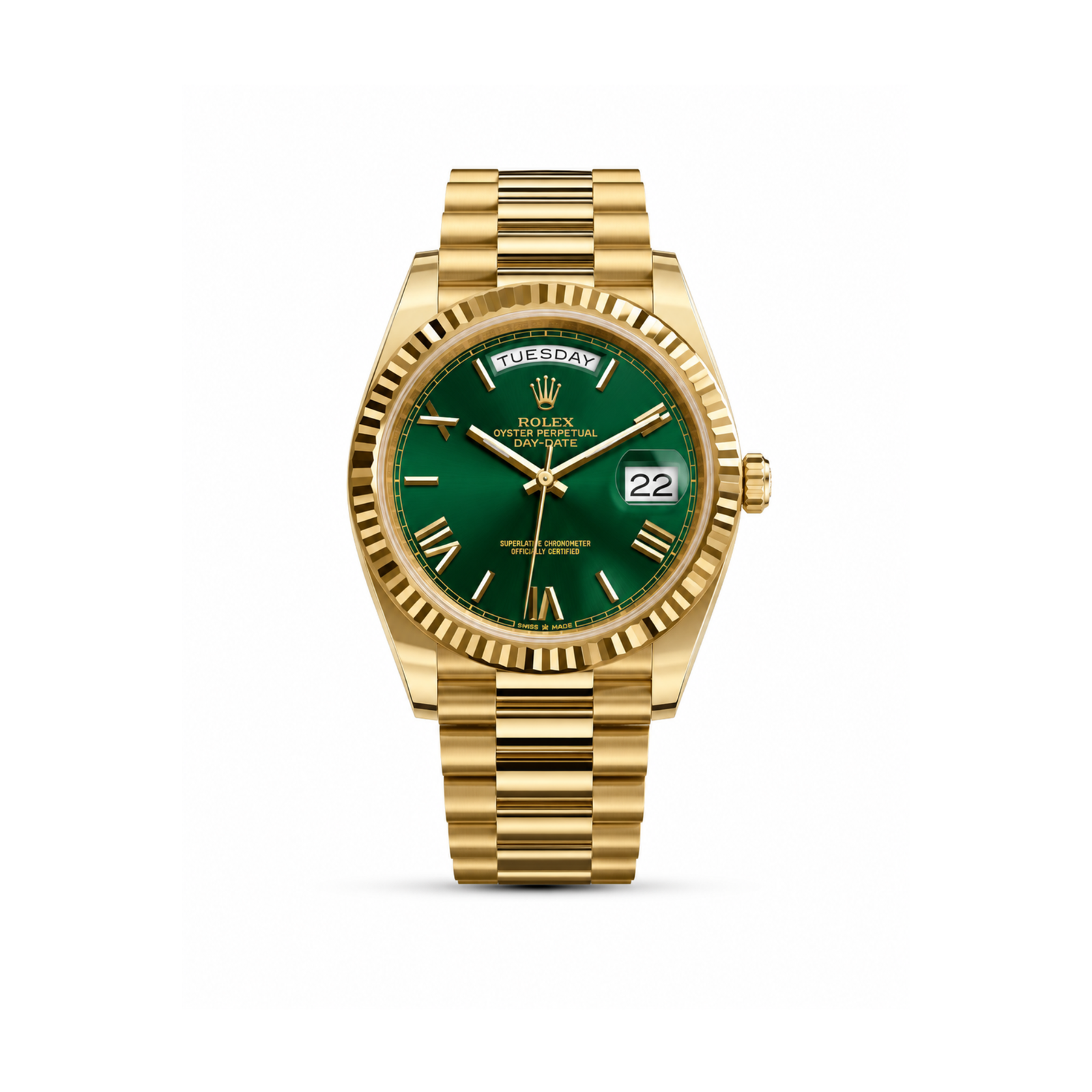 Rolex Day-Date President Gold Green Dial Automatic