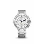 Cartier Ballon Bleu Chronograph Silver Steel Timepiece