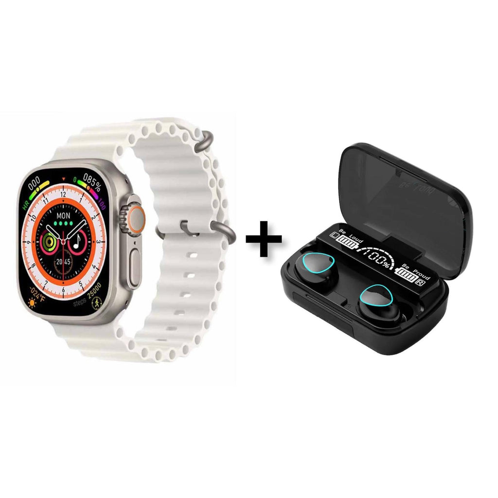 Ultra 8 Bundle with M10 Bluetooth Earbuds