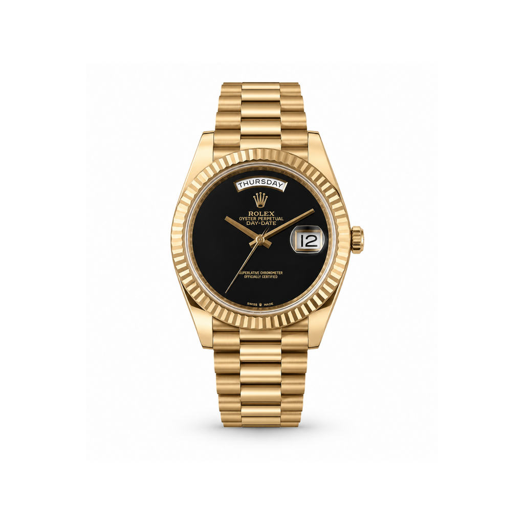 Rolex Day-Date Automatic Watch - Gold &amp; Black