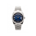 Rolex Day-Date Blue Dial Silver Automatic