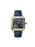 Cartier Square Case with Genuine Embossed Leather Strap & Roman Dial