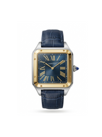 Cartier Square Case with Genuine Embossed Leather Strap & Roman Dial