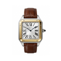 Cartier Square Case with Genuine Embossed Leather Strap & Roman Dial