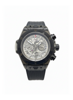 Hublot Inspired Transparent Skeleton Watch