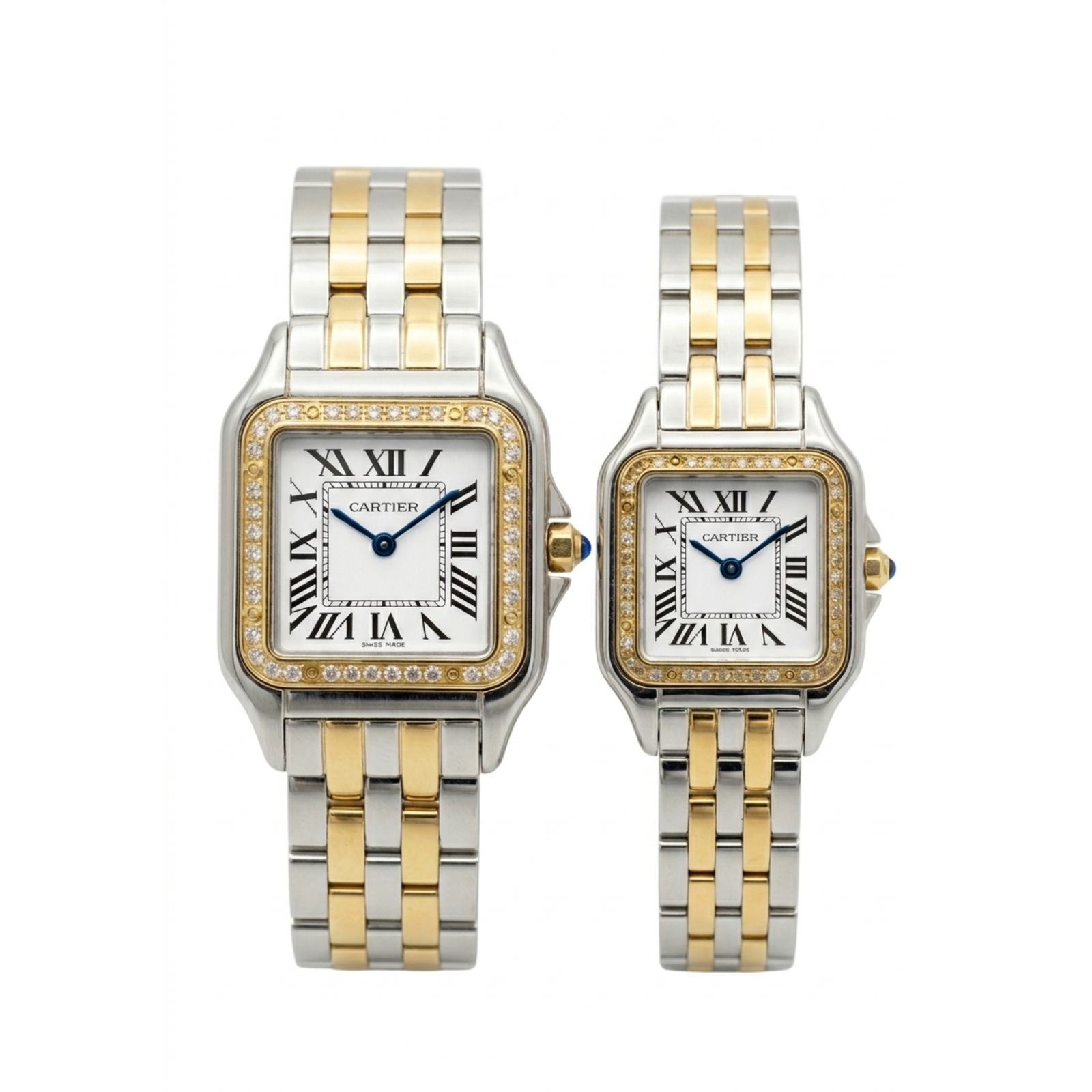 Cartier Panthère Style Two-Tone Couple Watch Set